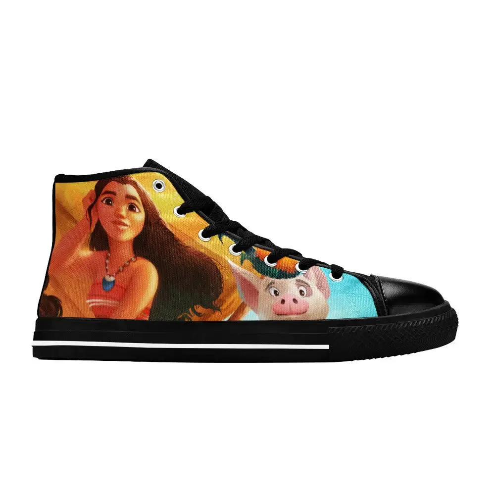 Princess Moana Waialiki Maui Shoes High Top Sneakers for Kids and Adults