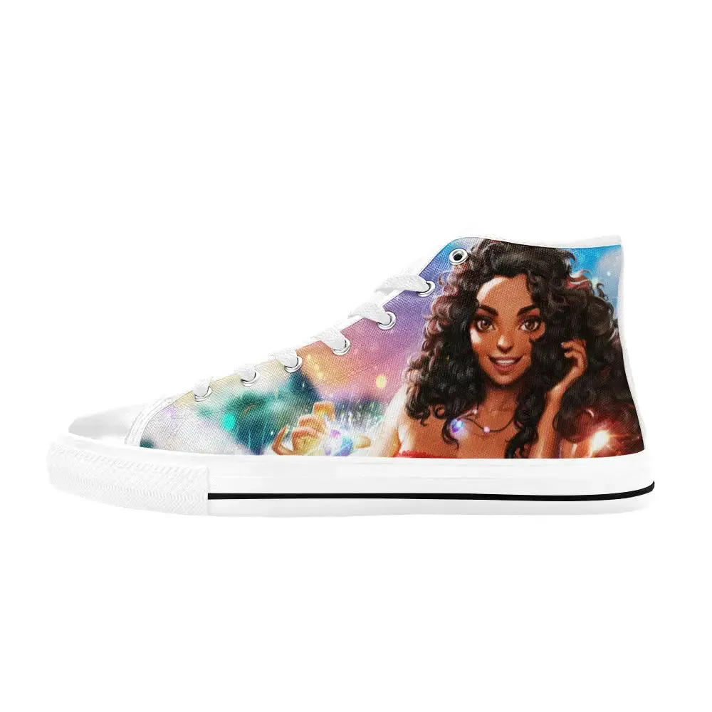 Princess Moana Waialiki Maui Shoes High Top Sneakers for Kids and Adults