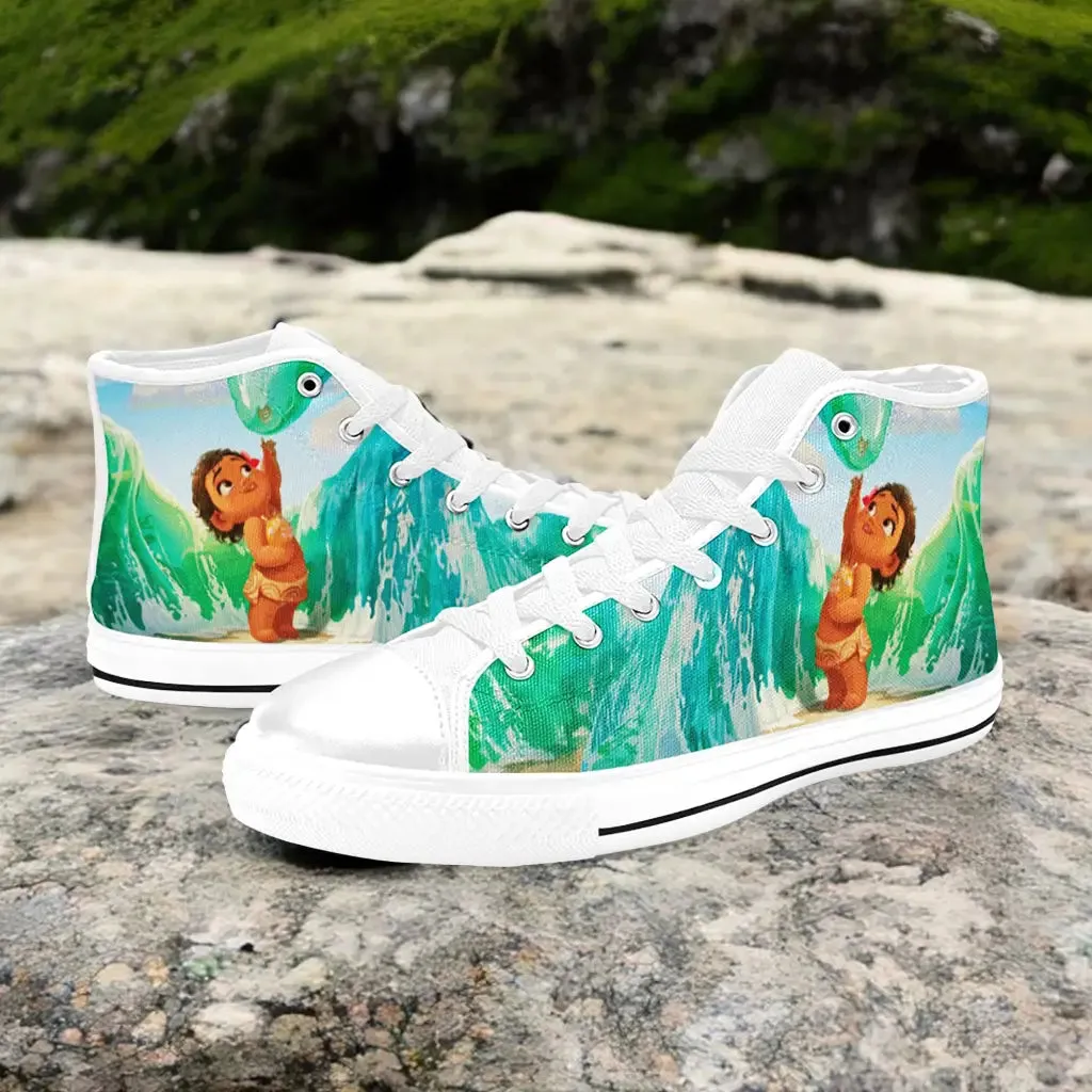 Princess Moana Waialiki Maui Shoes High Top Sneakers for Kids and Adults
