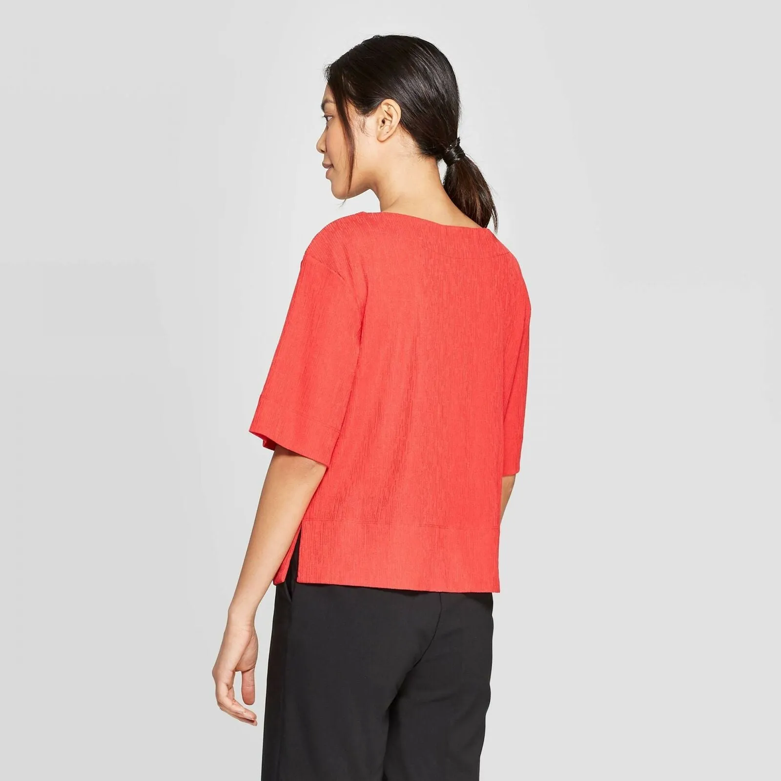 Prologue Women's Elbow Sleeve Boat Neck T-Shirt