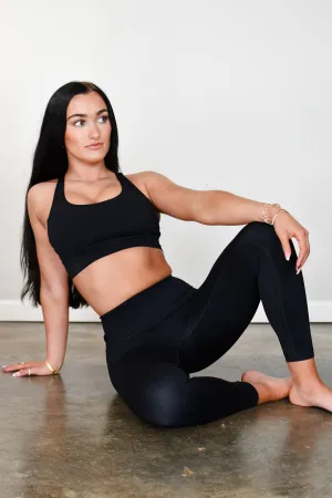 Pure Move Cross Back Bra - Black