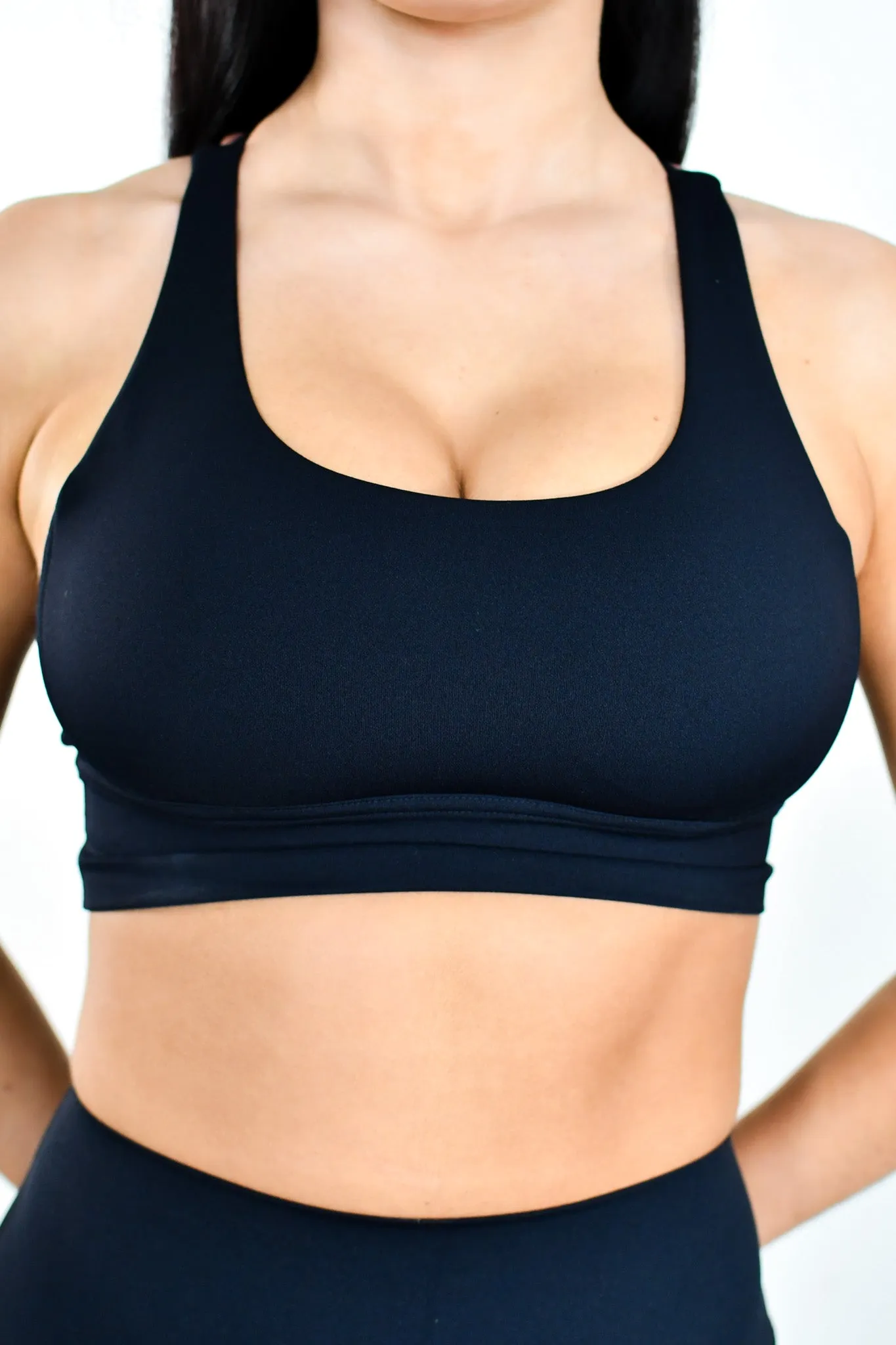 Pure Move Cross Back Bra - Black