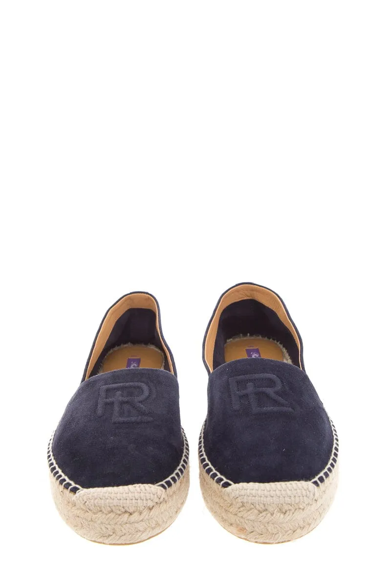 Ralph Lauren Purple Label Navy Suede Espadrille SZ 37