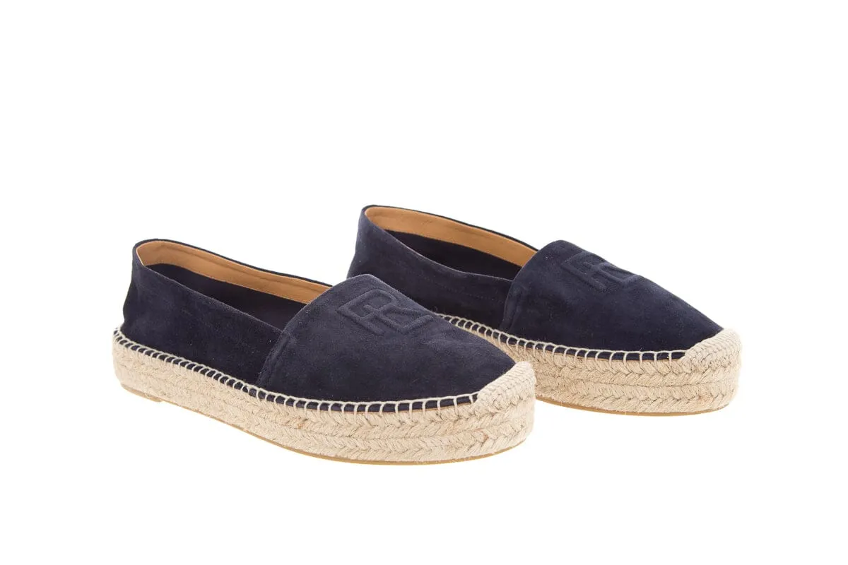 Ralph Lauren Purple Label Navy Suede Espadrille SZ 37