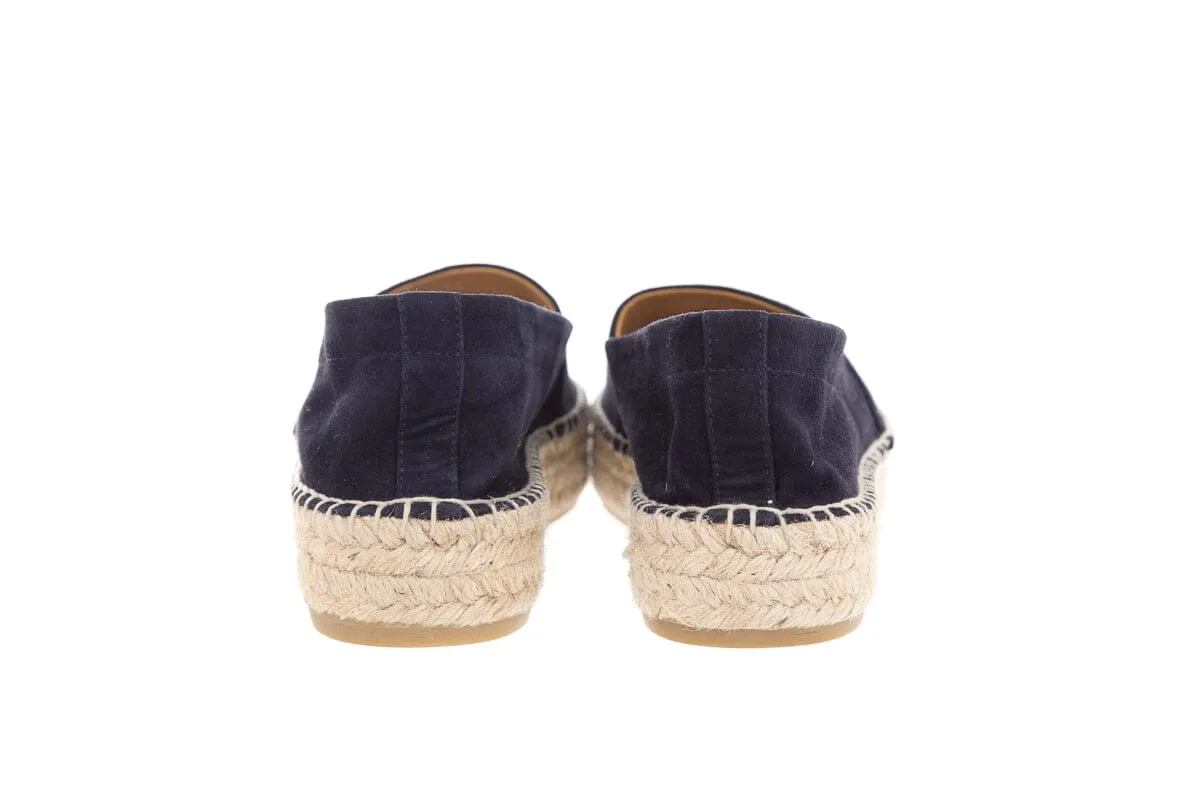 Ralph Lauren Purple Label Navy Suede Espadrille SZ 37