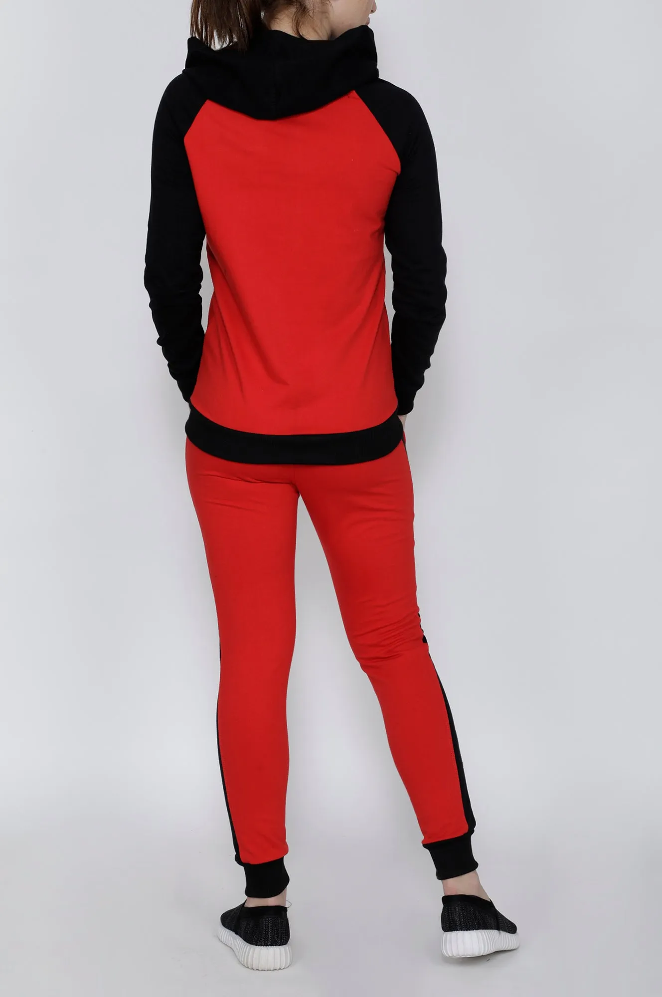Red and Black Stripes Tracksuit