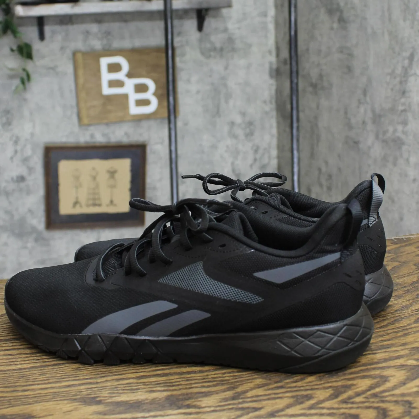Reebok Flexagon Force 4 Mens Training Low Top Sneakers Shoes Black / Grey 12