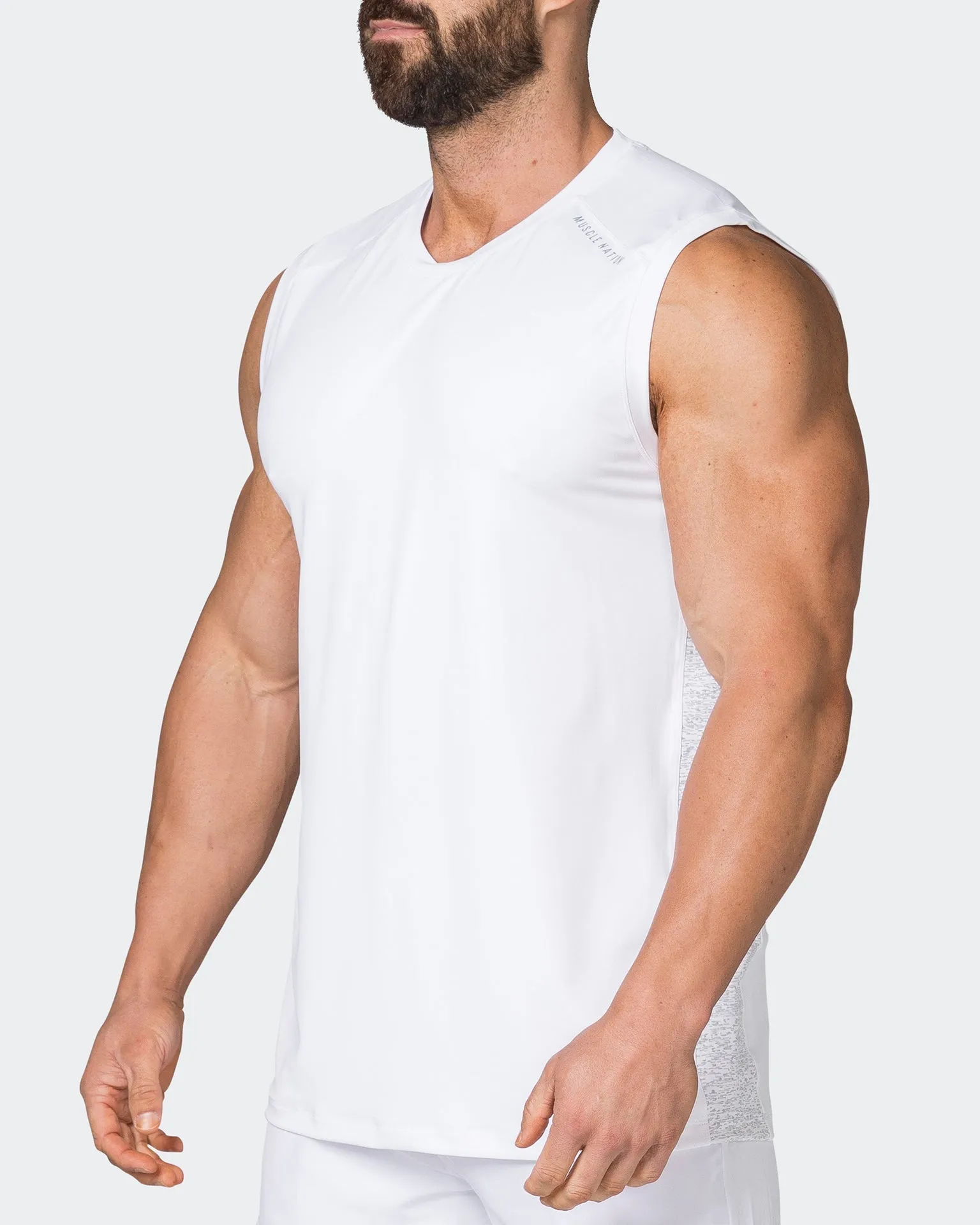 Reflective Running Tank - White