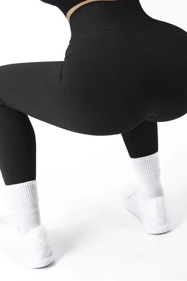 Ribbed Seamless Yoga Leggings