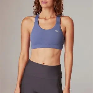 Running Bare Womens Power Up Sports Bra Peach Stardust