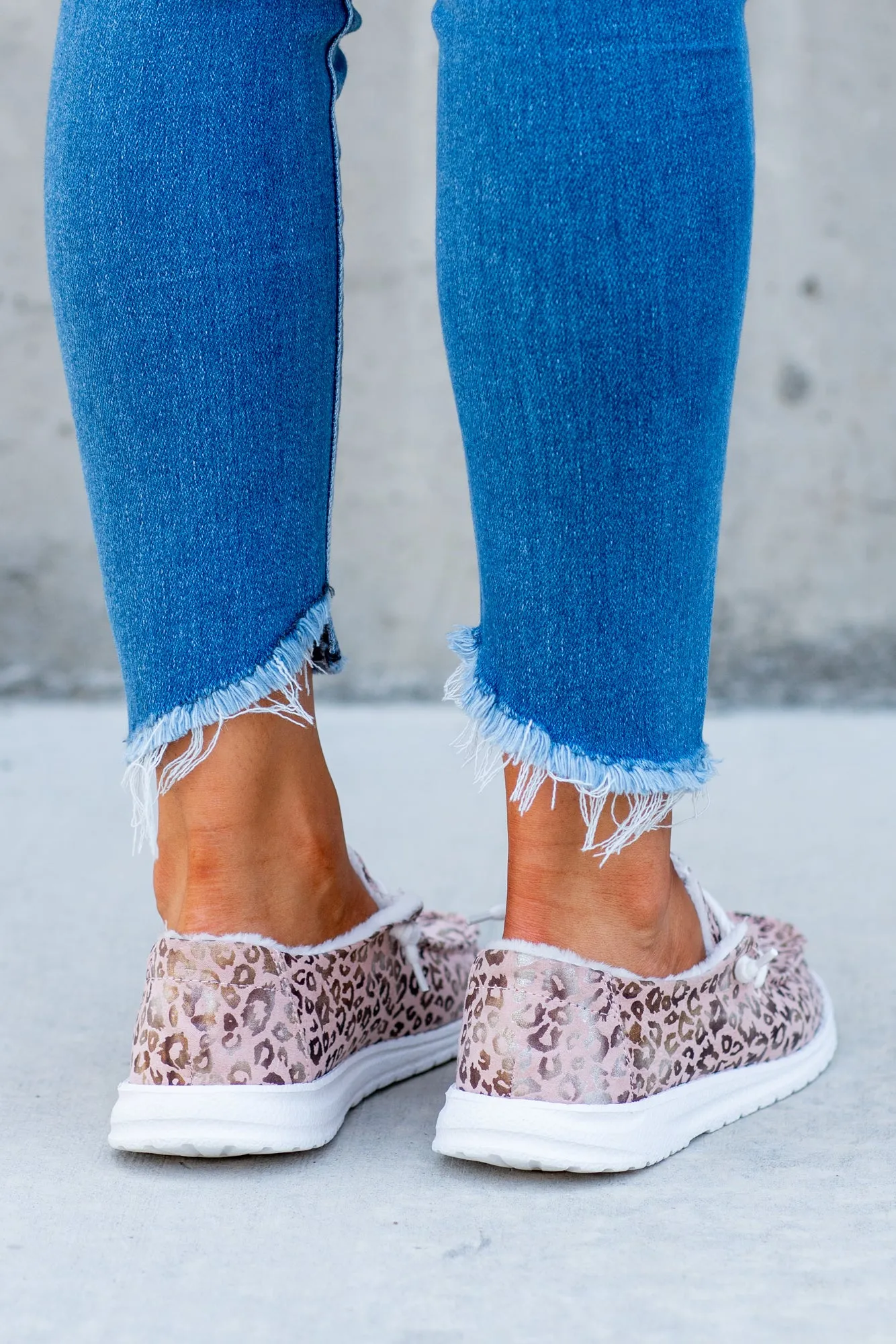 Safari Boat Shoe Sneakers Leopard Print - Blush