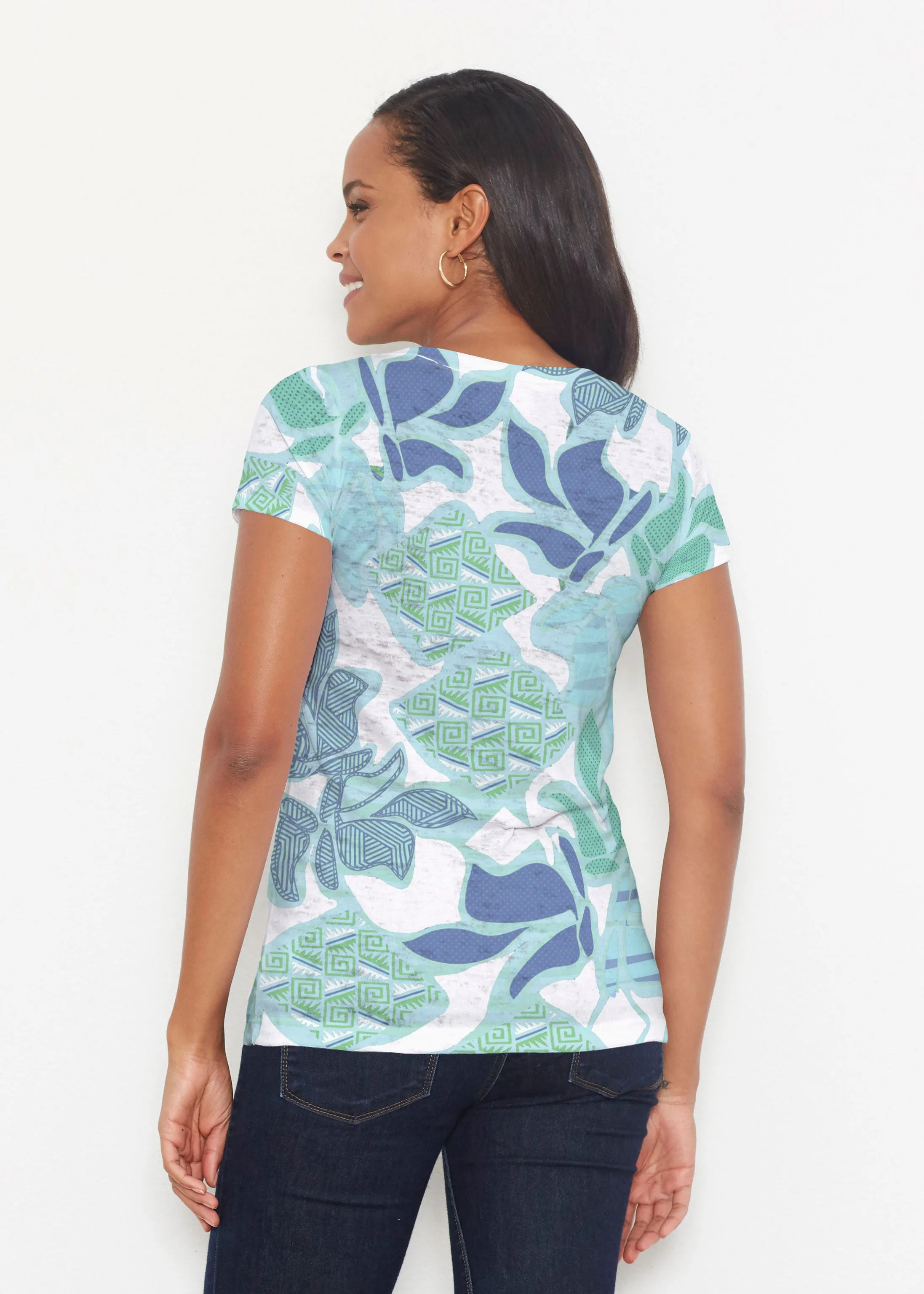 Sail Blue (8087) ~ Short Sleeve Scoop Shirt