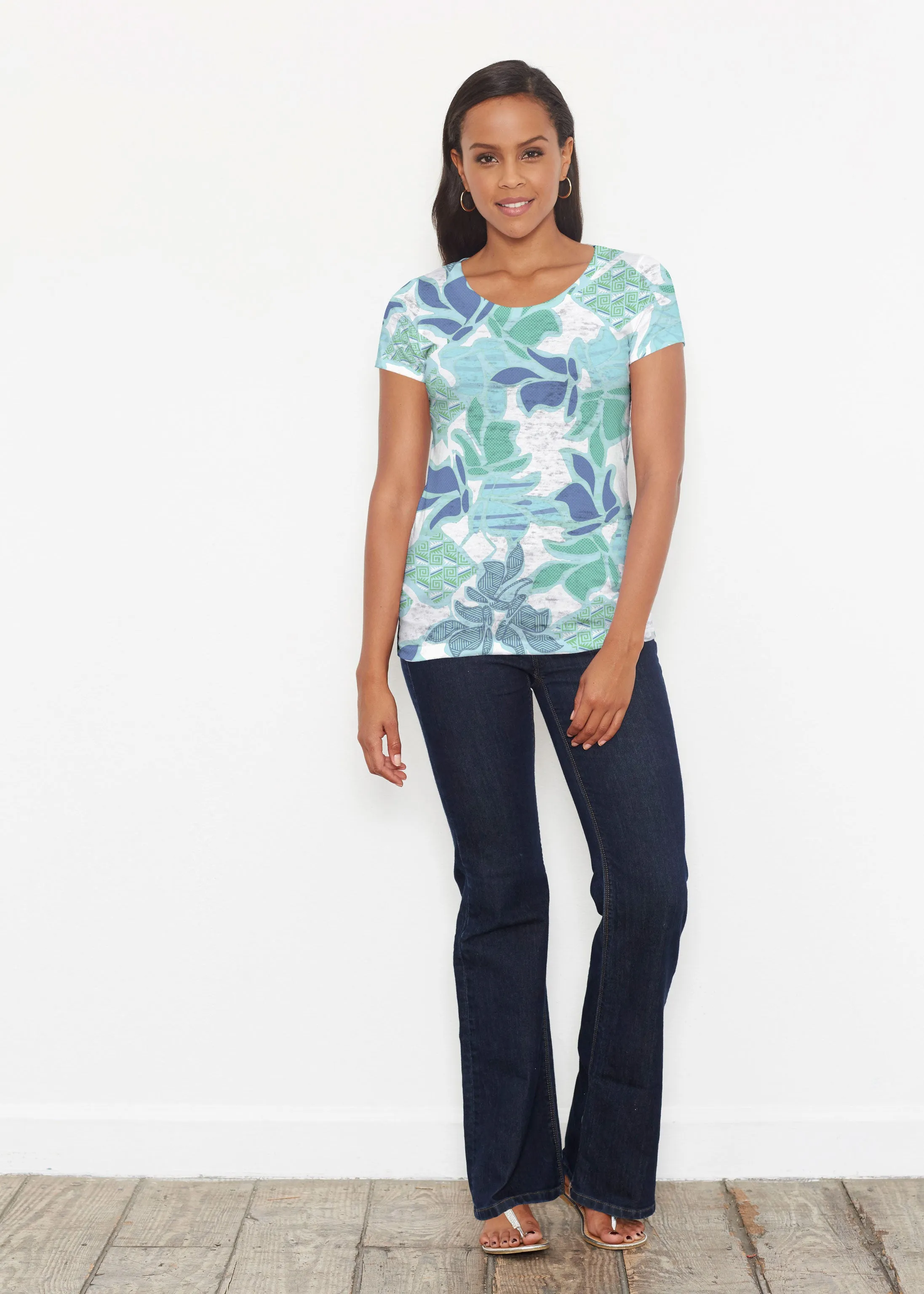 Sail Blue (8087) ~ Short Sleeve Scoop Shirt