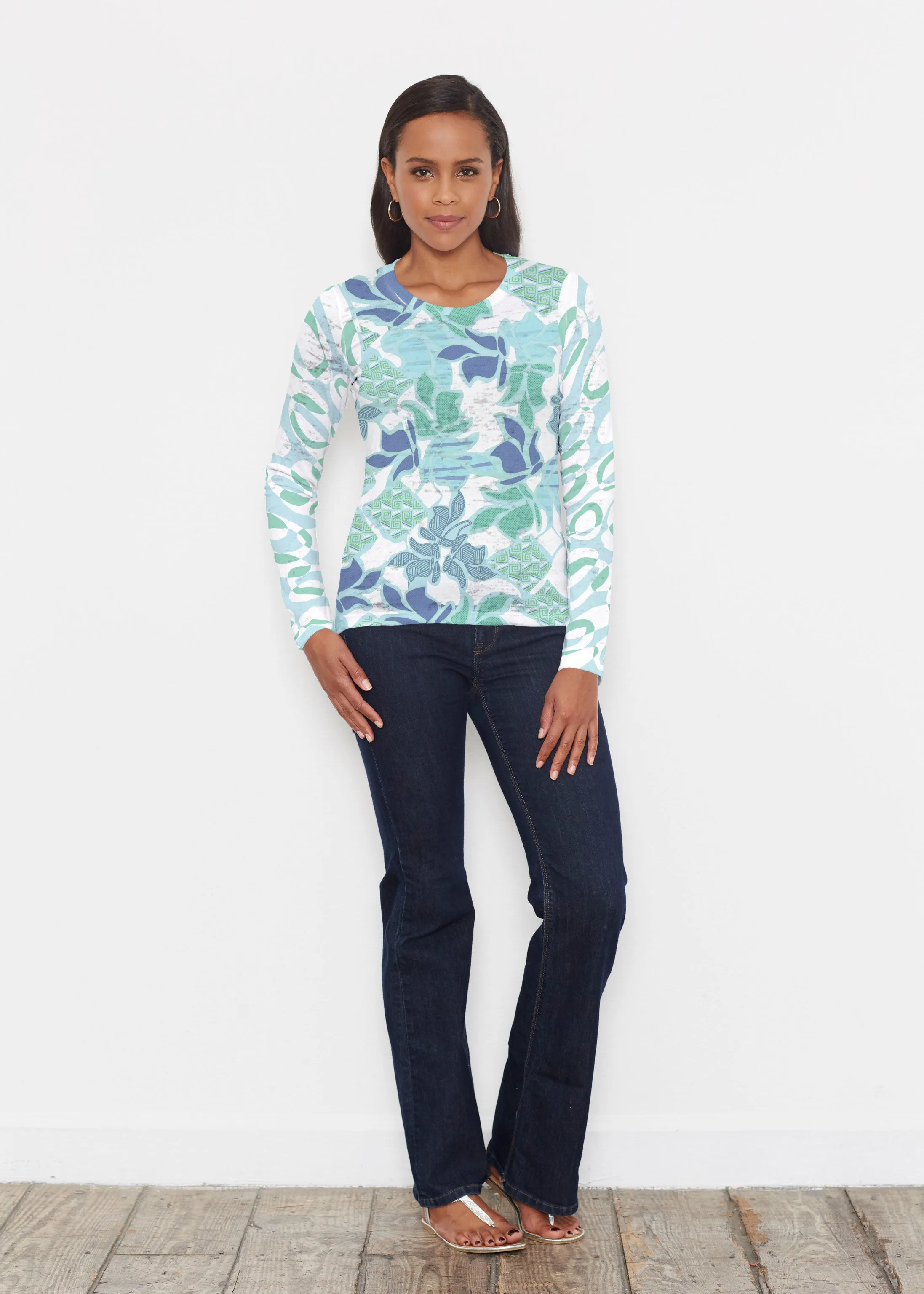 Sail Blue (8087) ~ Signature Long Sleeve Crew Shirt