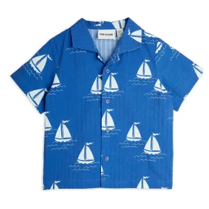 Sailing Boats Woven Shirt by Mini Rodini