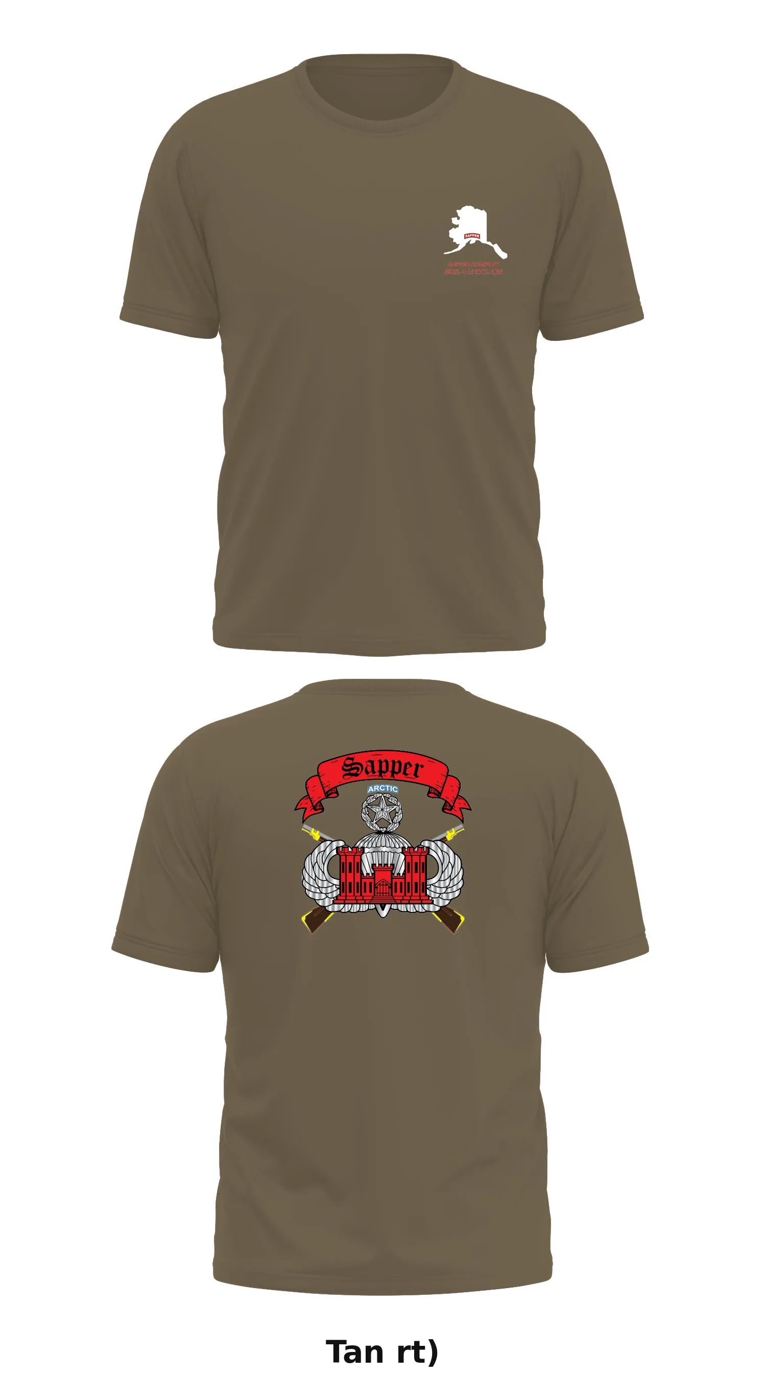 Sapper Company, 6th BEB, 4-25 IBCT (ABN) Store 2 Core Men's SS Performance Tee - rt)