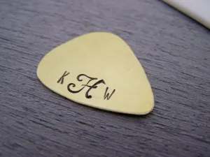 Script Monogrammed Initial Personalized Guitar Pick