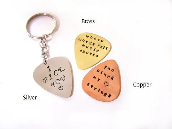 Script Monogrammed Initial Personalized Guitar Pick