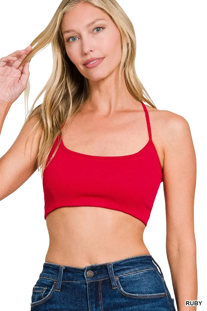 SEAMLESS RIBBED 3-STRAP & CROSS BACK BRA