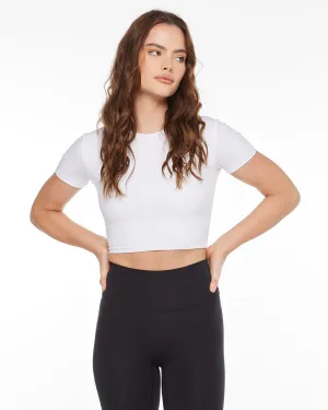 Serenity Cropped Tee | White