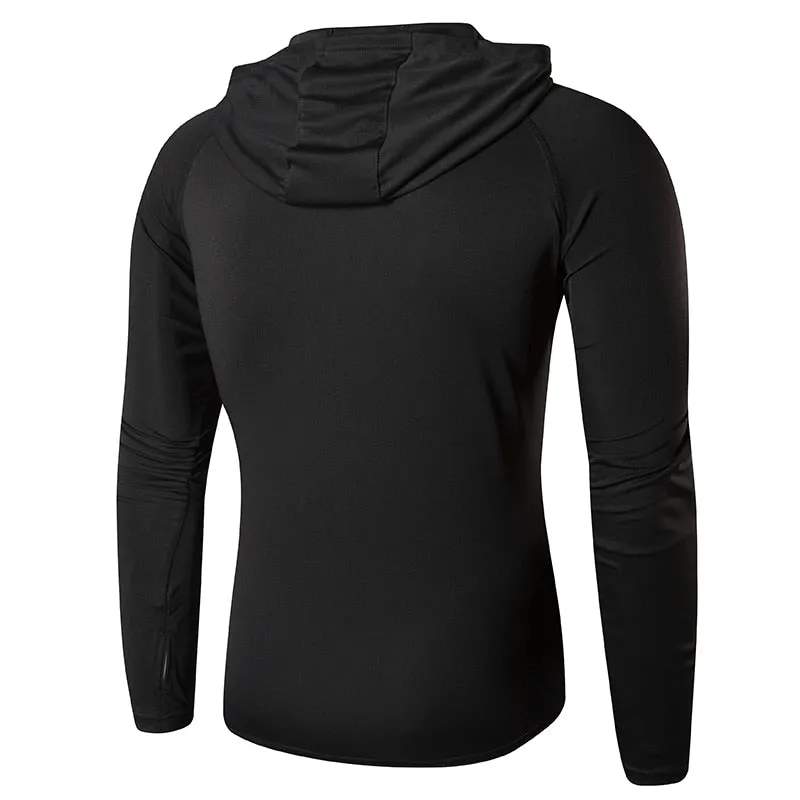 Shirt Rashguard Men with Hoodie: Beach Summer