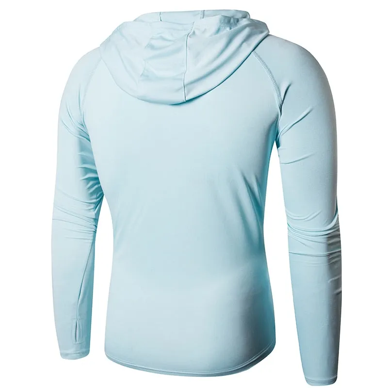 Shirt Rashguard Men with Hoodie: Beach Summer