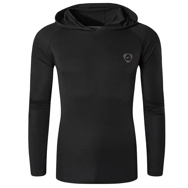 Shirt Rashguard Men with Hoodie: Beach Summer
