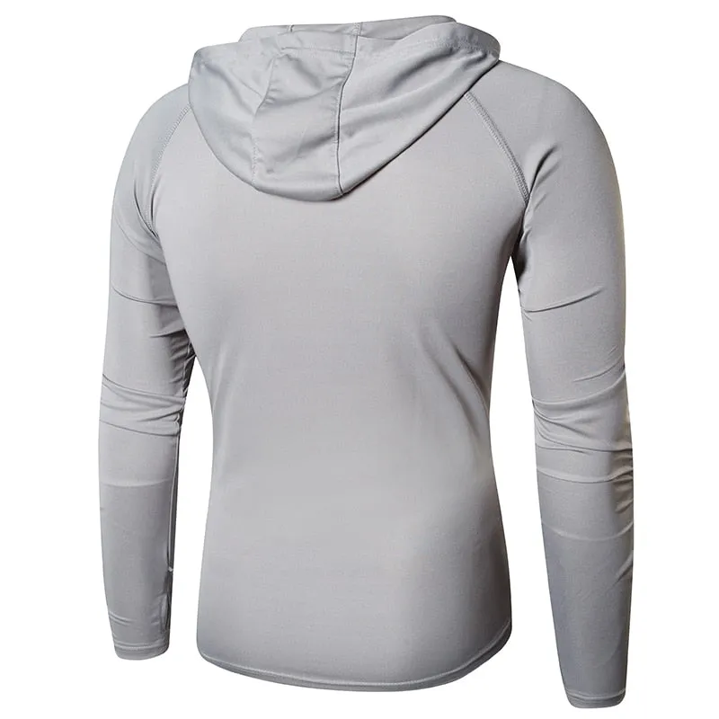 Shirt Rashguard Men with Hoodie: Beach Summer