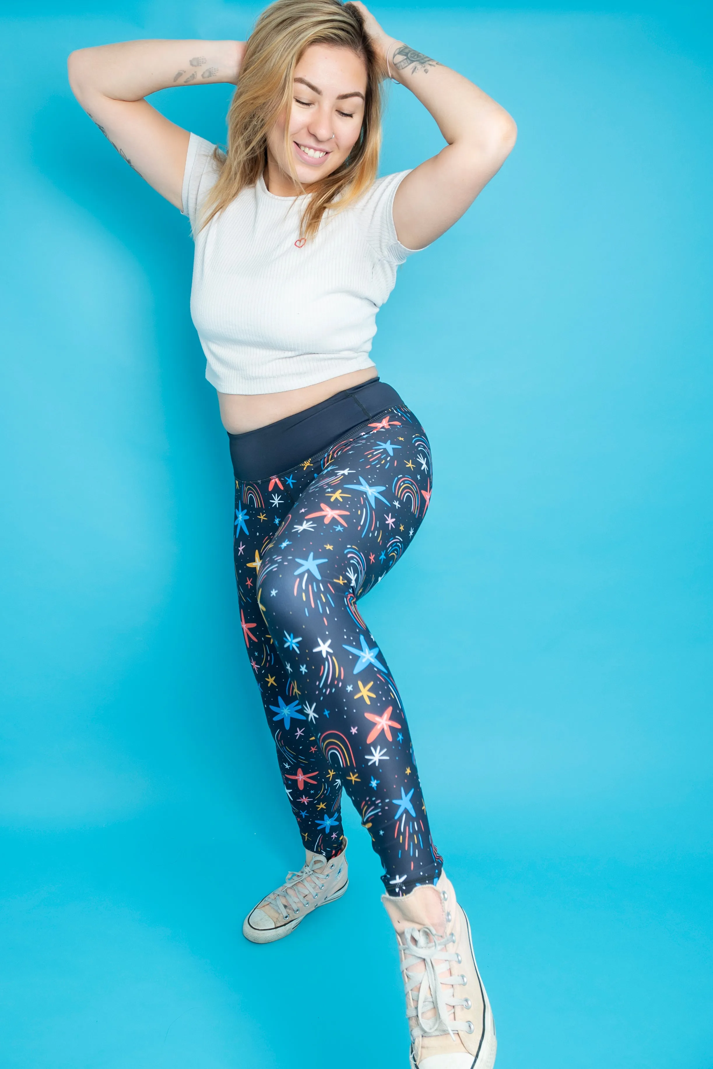 Shooting Stars Women's Activewear Leggings - Tall 33" inside leg
