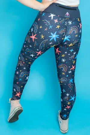 Shooting Stars Women's Activewear Leggings - Tall 33" inside leg