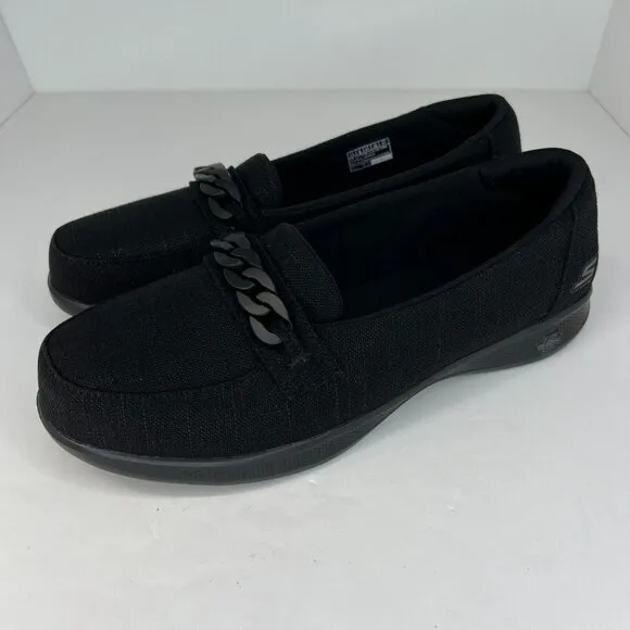 Skechers Womens SN137558 Black G Step Lite Round Toe Slip-On Size 11 Loafer