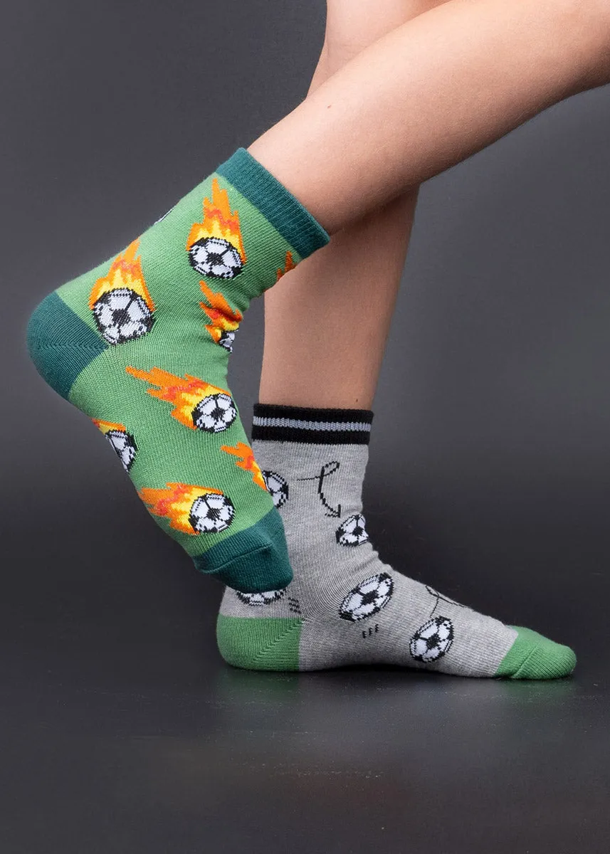 Soccer Player Kids' Socks 3-Pack