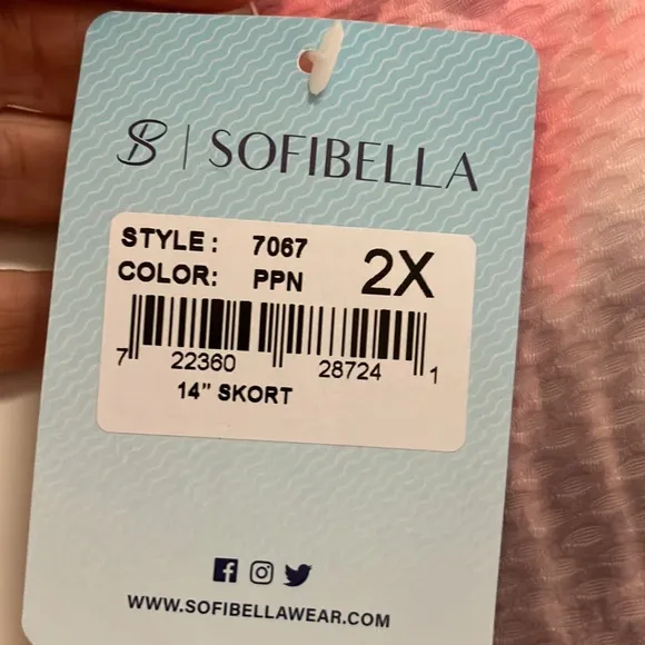 Sofibella Tennis/Golf/Pickleball Skort, 2X, NWT!