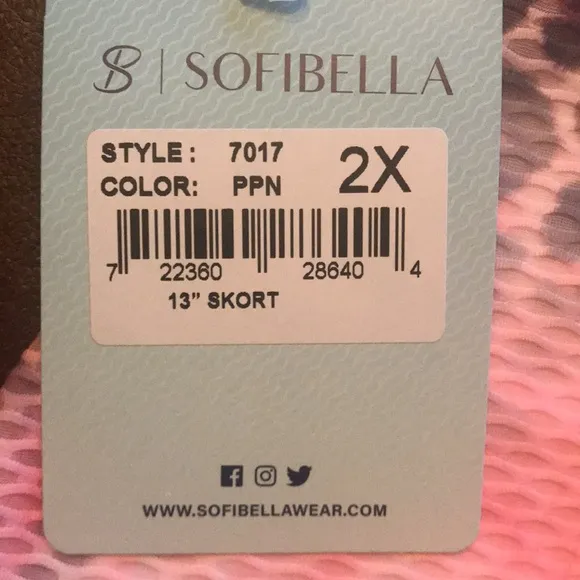 Sofibella Tennis/Golf/Pickleball Skort, 2X, NWT!