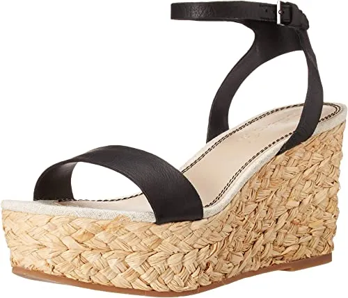 Splendid Women's Marie Espadrille Wedge Sandal, BLKLEA, 7.5 M US