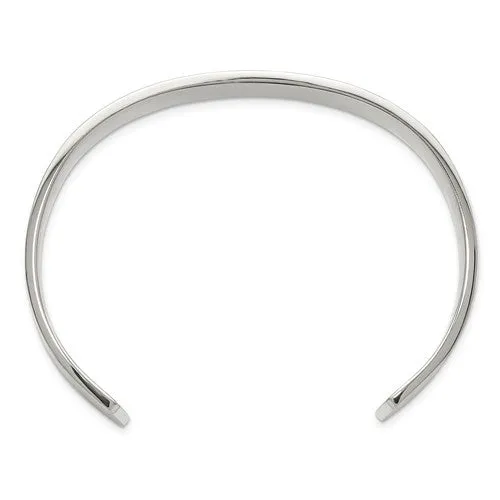 Stainless Steel Brushed Finish Engravable Cuff Bangle Bracelet