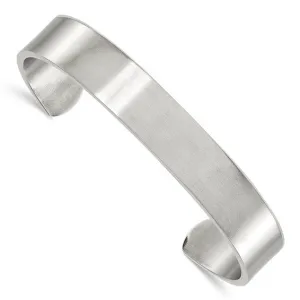 Stainless Steel Brushed Finish Engravable Cuff Bangle Bracelet