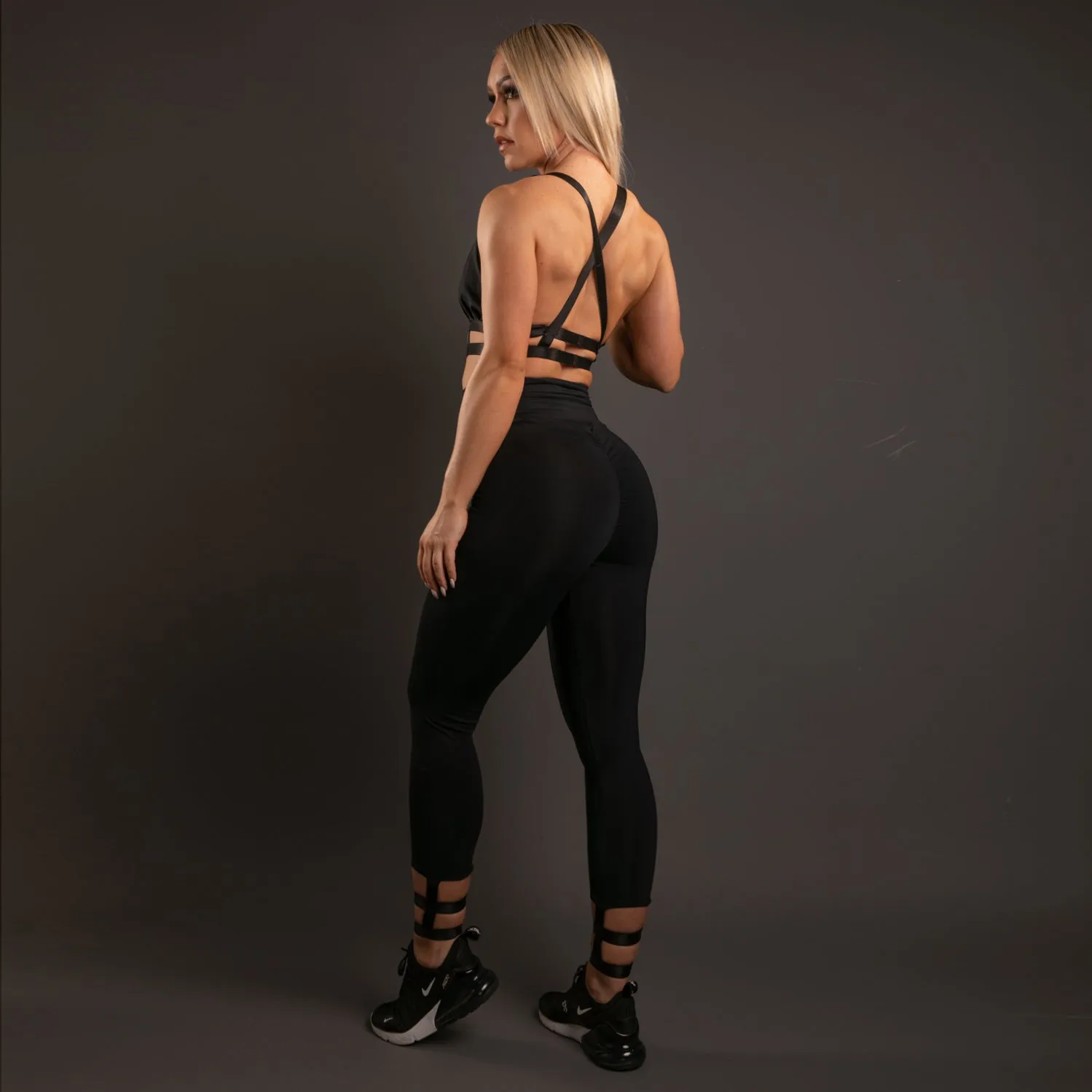 Storm High Waist Compression Leggings - Black