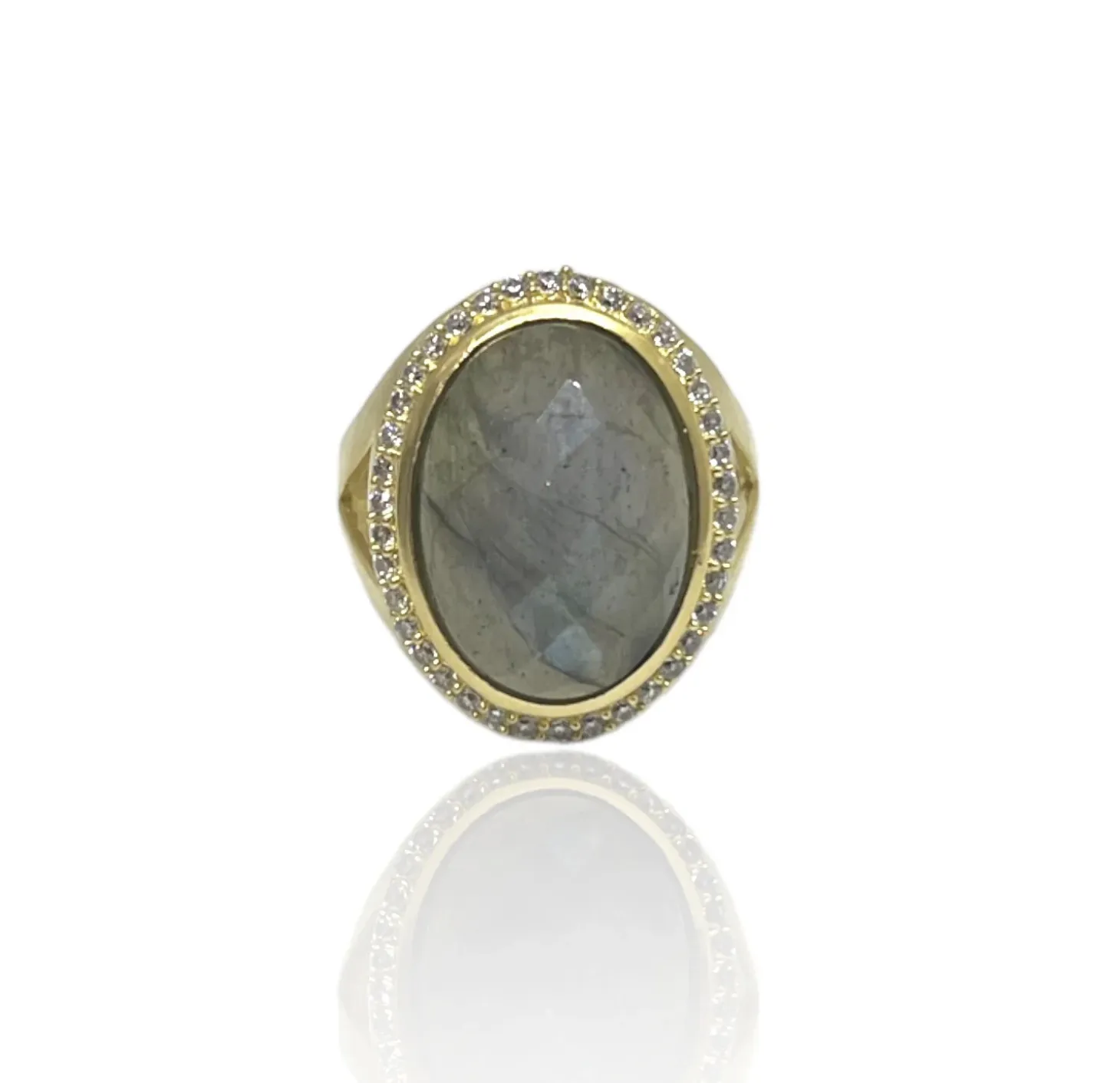 Tat2 Designs GOLD LABRADORITE FORTE RING
