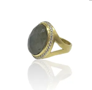 Tat2 Designs GOLD LABRADORITE FORTE RING