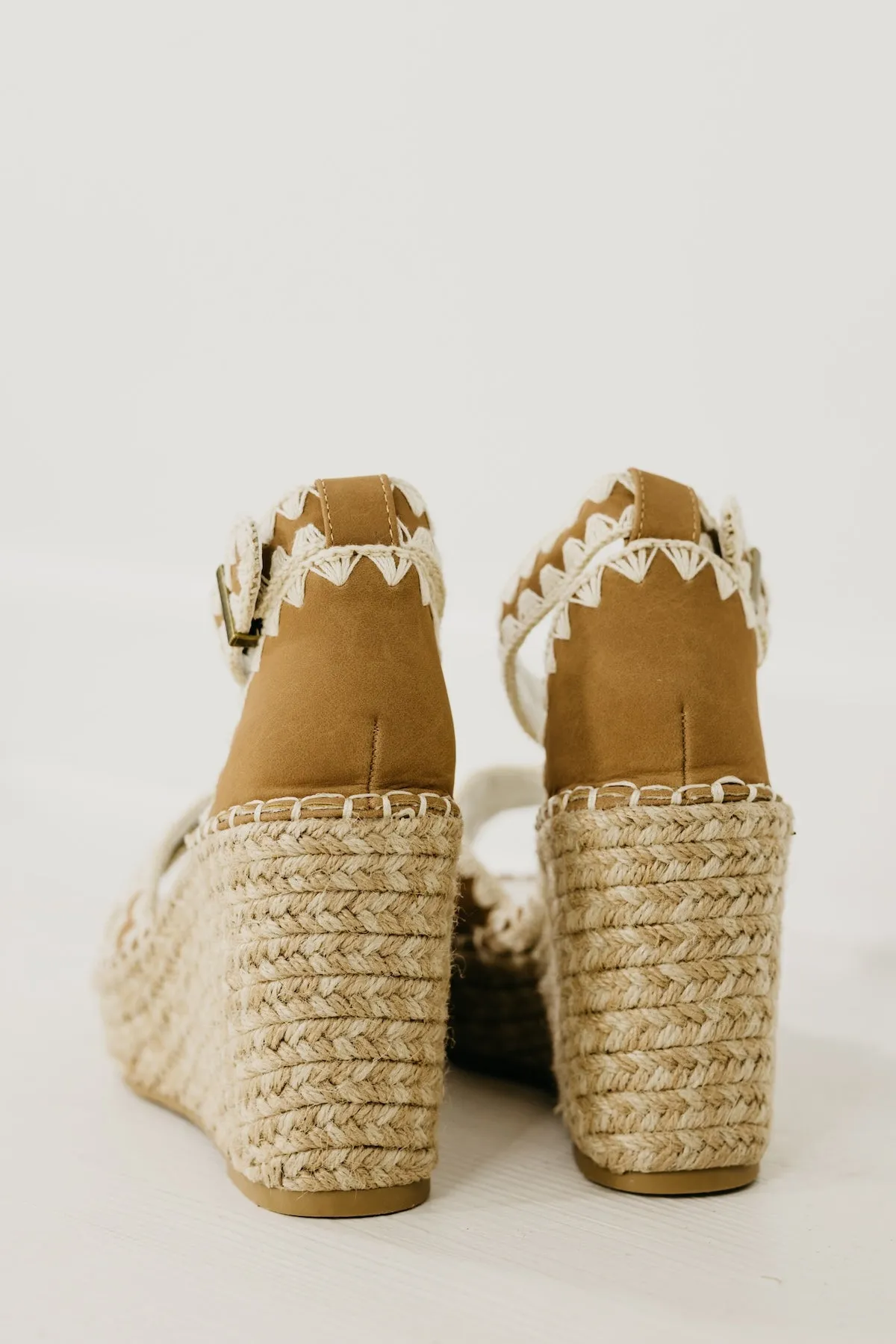 The Essie Embroidered Strap Espadrille Wedge Sandal