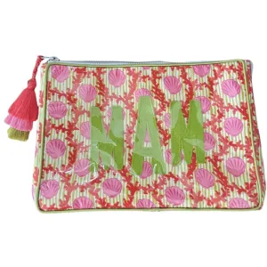 The OG India Bag - Fete Papier Shell/Coral Print