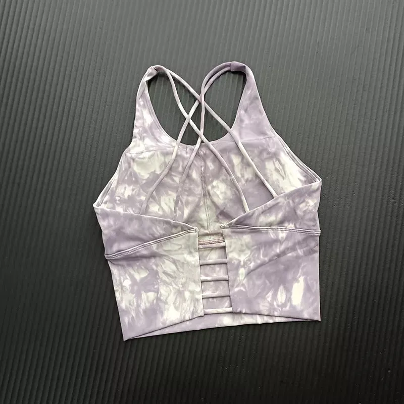 Tie Dye Purple Sports Bra