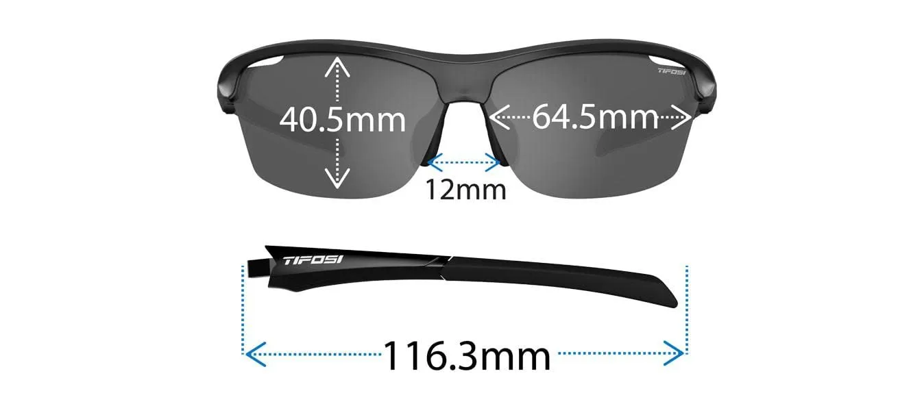 Tifosi Intense Sunglasses Black/AC Red lenses