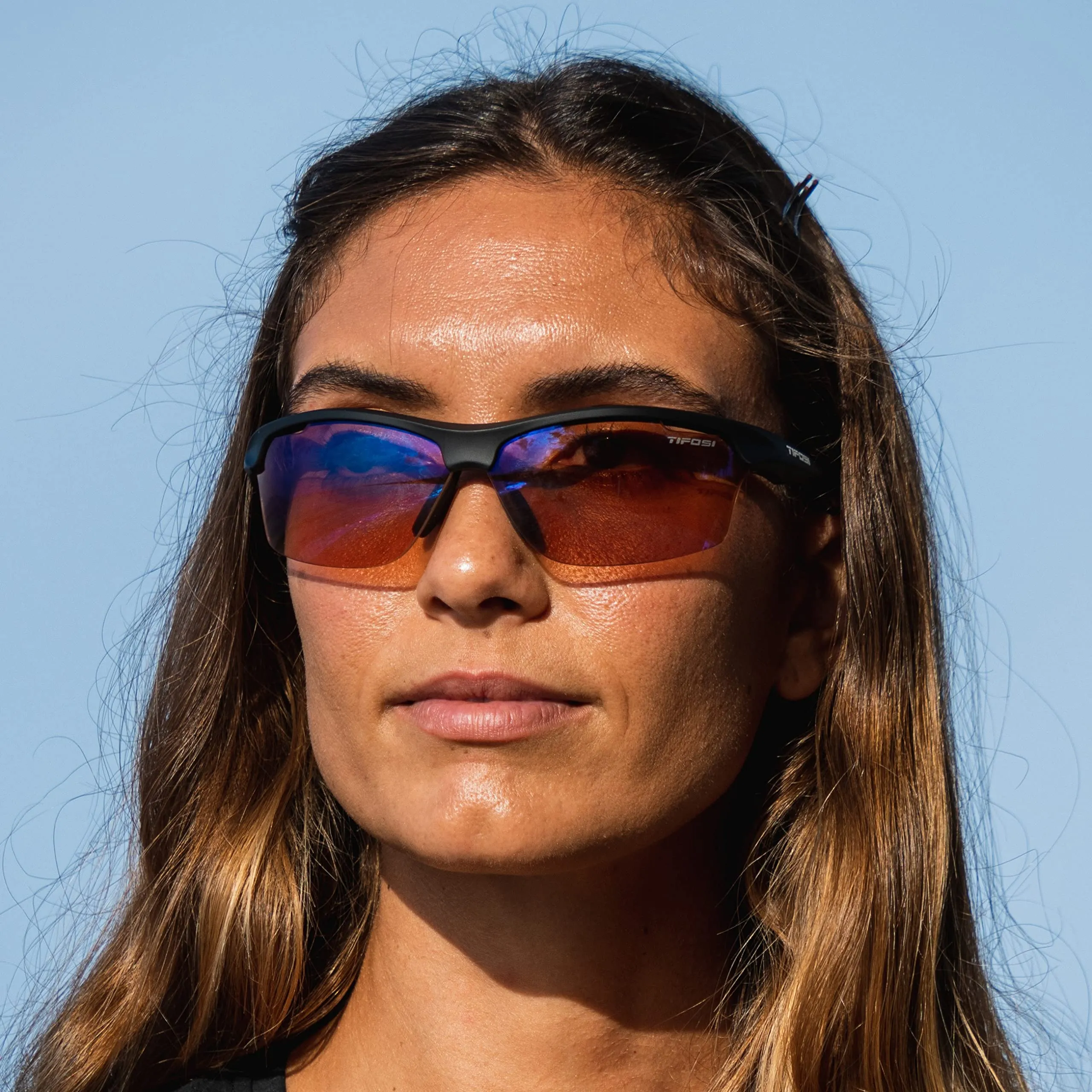 Tifosi Intense Sunglasses Black/AC Red lenses