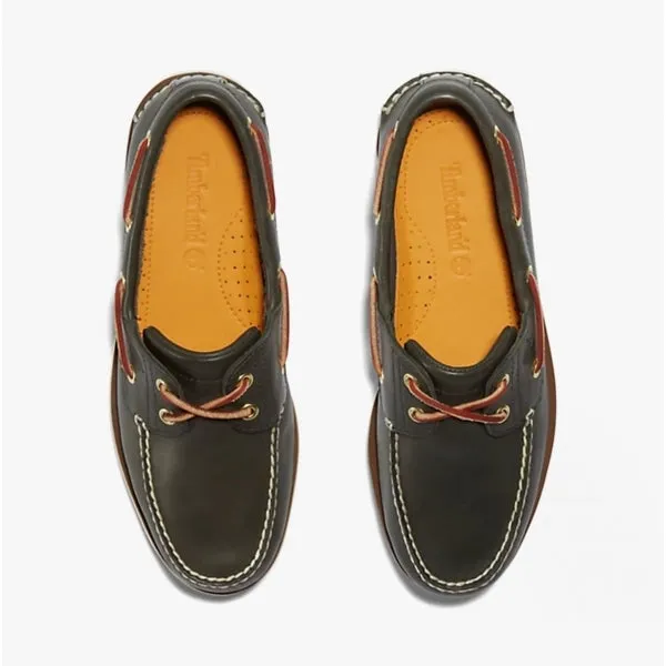 Timberland Classic Boat 2-Eye Mens Wide Full Grain Boat Shoes Medium Blue