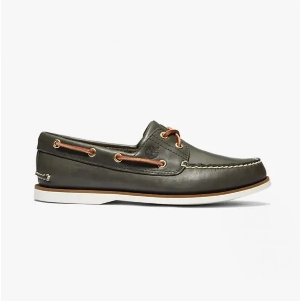 Timberland Classic Boat 2-Eye Mens Wide Full Grain Boat Shoes Medium Blue