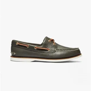 Timberland Classic Boat 2-Eye Mens Wide Full Grain Boat Shoes Medium Blue