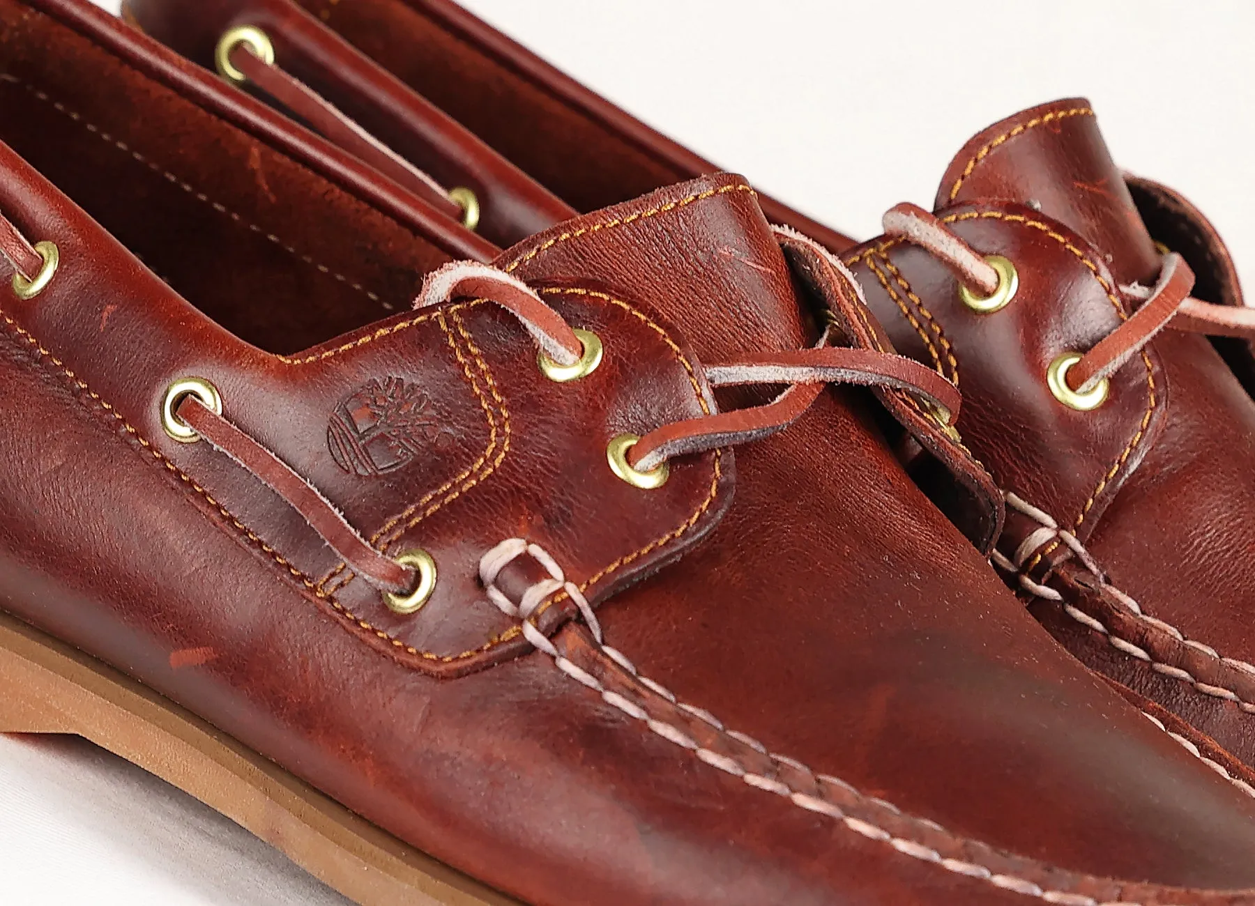 Timberland Leather Deck Boat Shoes - Brown - 9