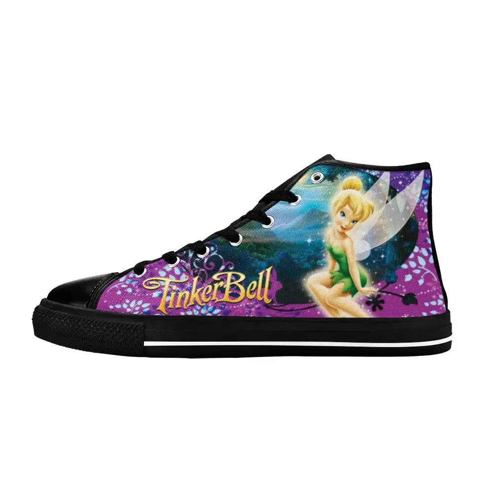 Tinkerbell Tinker Bell Shoes High Top Sneakers for Kids and Adults